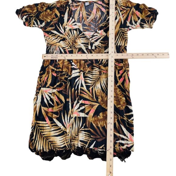 Old Navy Womens Tropical Leaf Print Mini Dress M - Picture 5 of 7